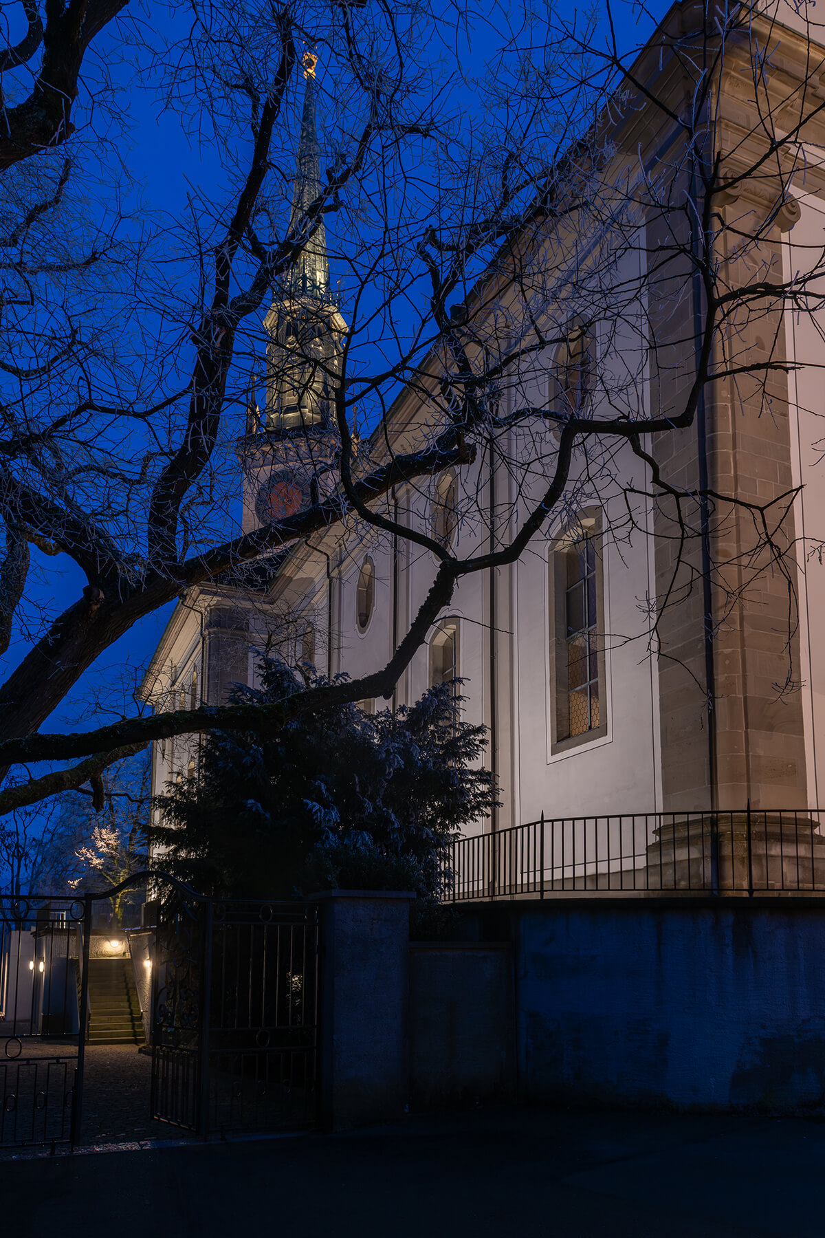 Architekturfotografie Kirche Cham Nachtbeleuchtung
