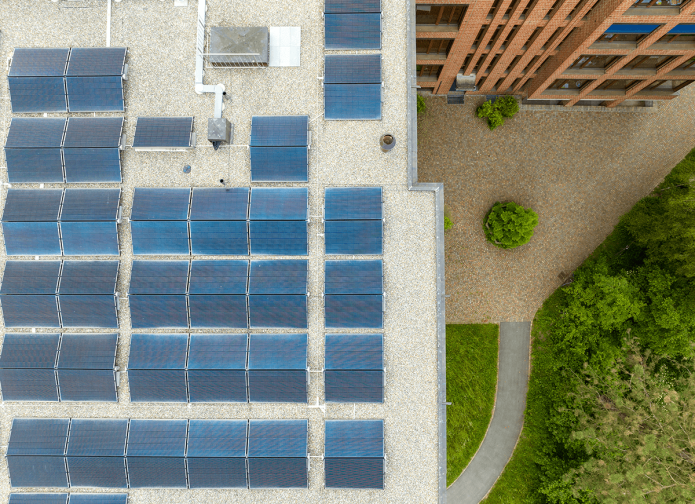 Luftaufnahme Architektur Gebäude Drohnenfotografie vertical photography